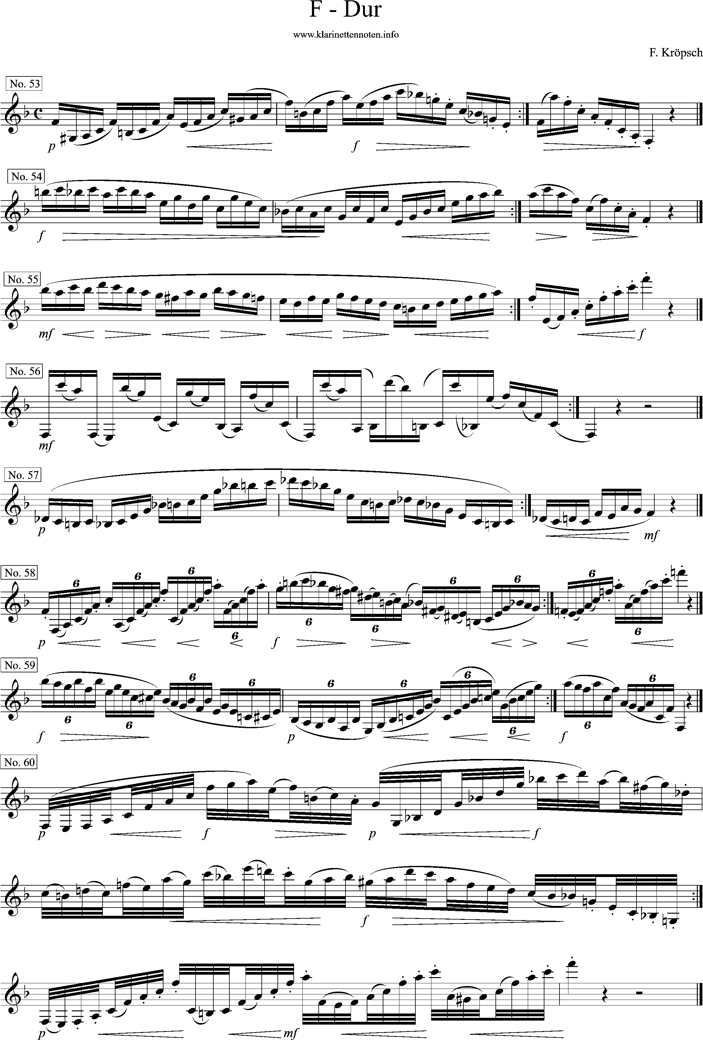 F-Dur, 416 etüden, Fritz Kröpsch, Seite 1